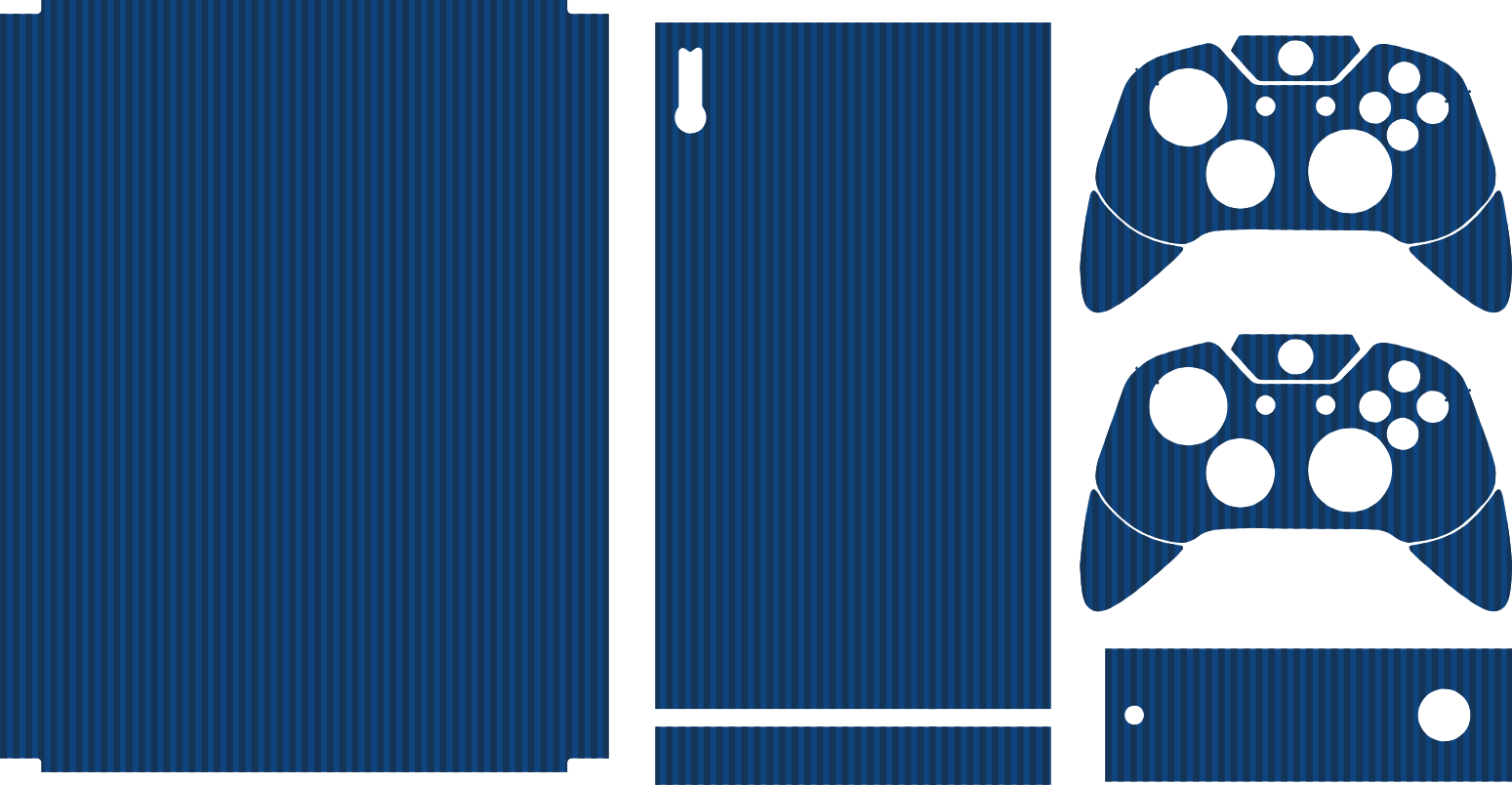 Sötétkék színű csíkokkal xbox bőr - TenStickers