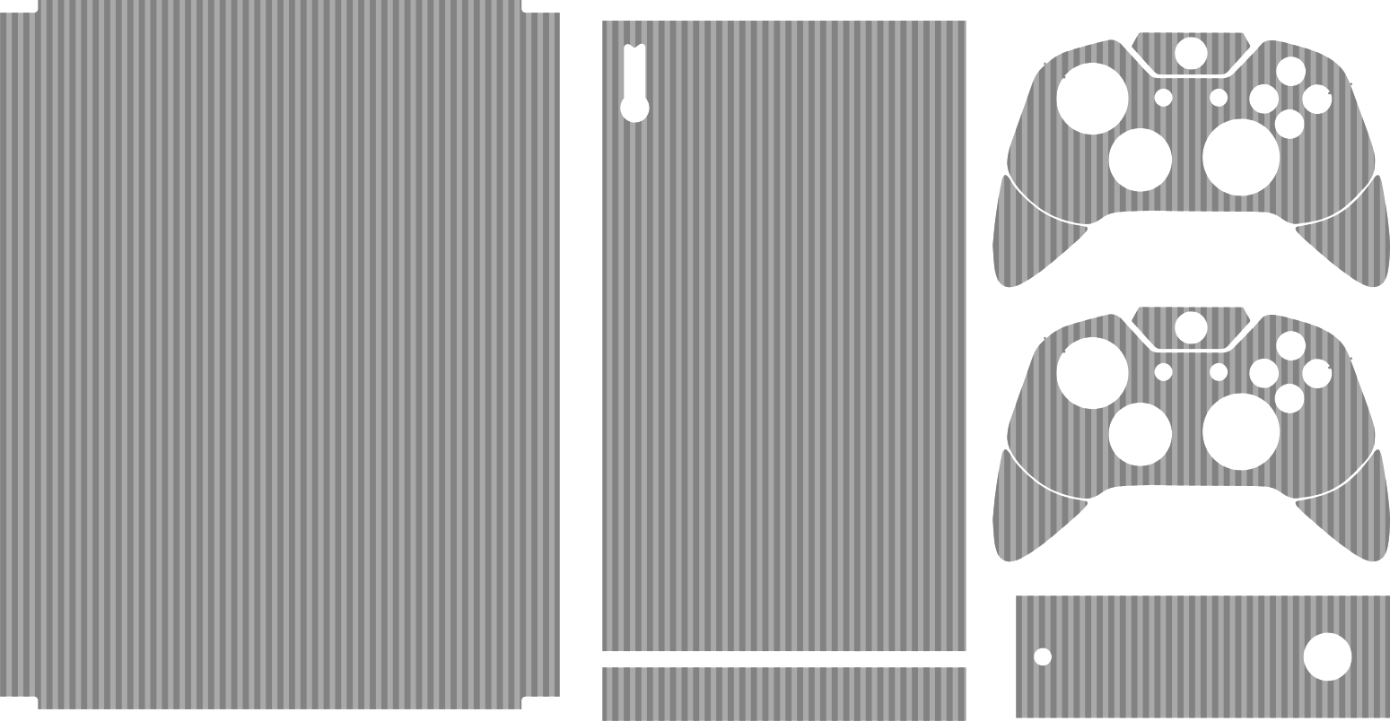 Naklejka na Xbox Szary kolor z paskami - TenStickers