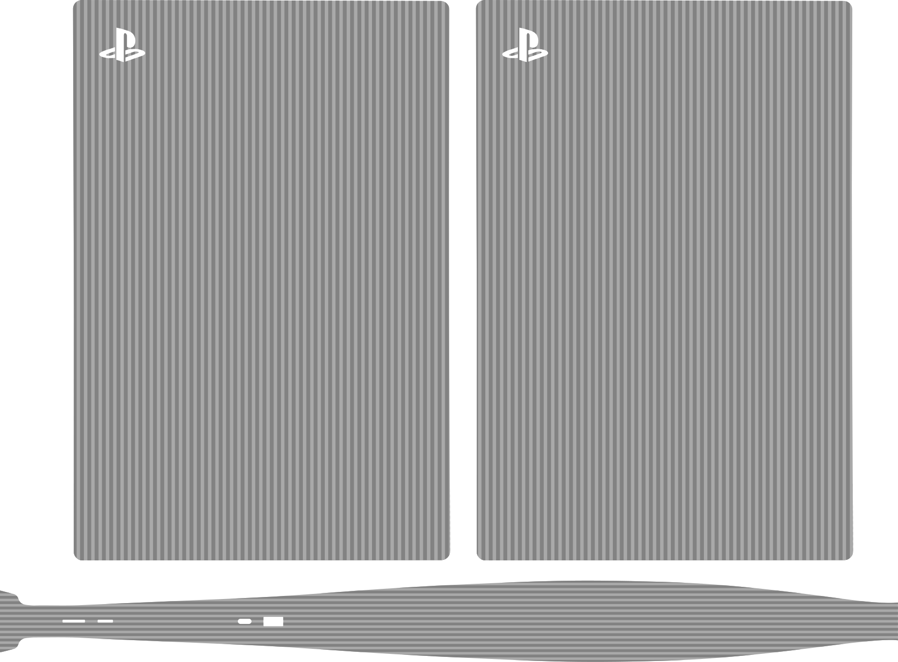 Gray colour with stripes PS5 sticker - TenStickers