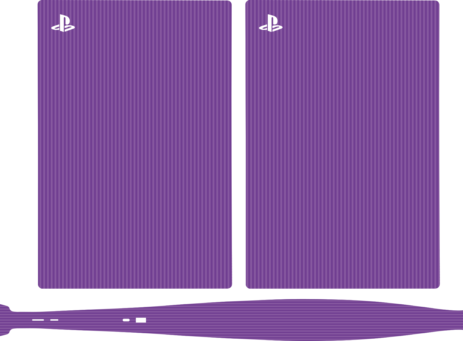 Purple colour with stripes PS5 sticker - TenStickers