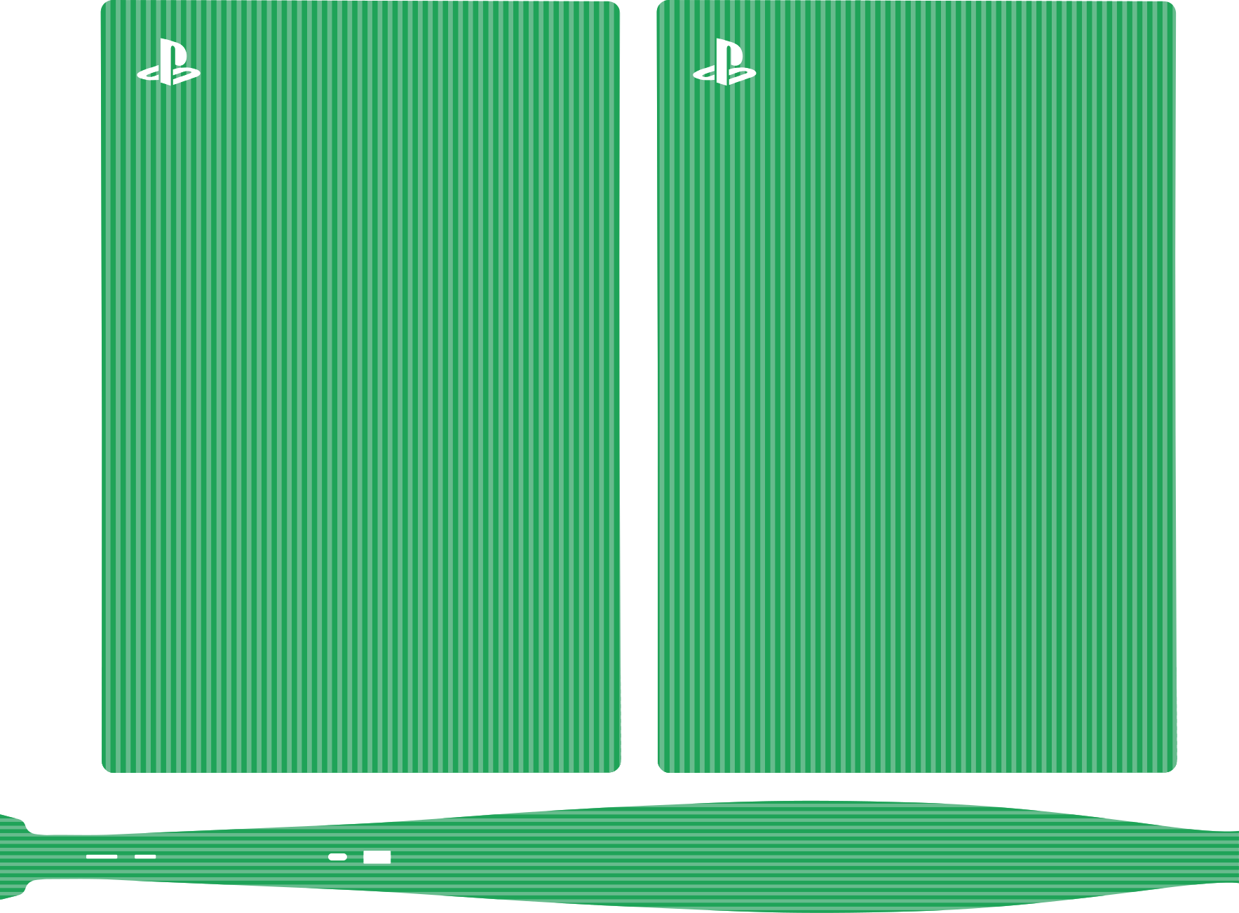 Sticker PS5 Couleur turquoise avec des rayures - TenStickers