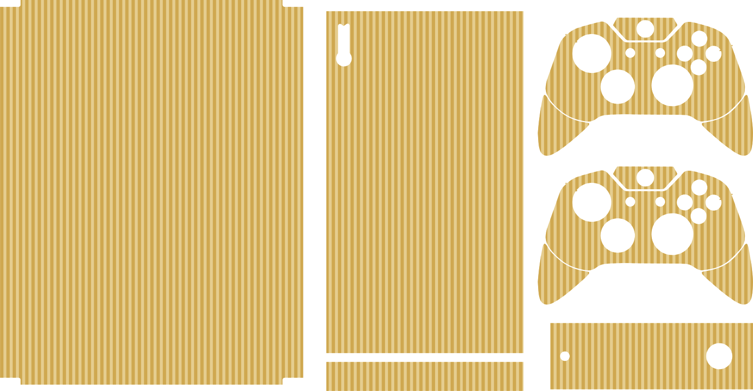 Naklejka na Xbox Beżowy kolor z paskami - TenStickers