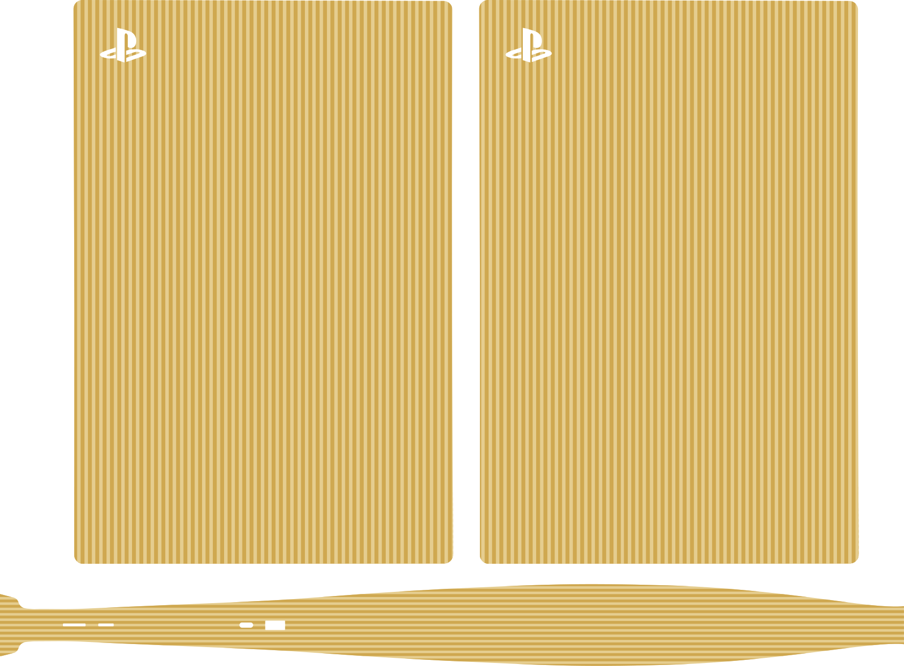 αυτοκόλλητο με μπεζ χρώμα με ρίγες ps5 - TenStickers