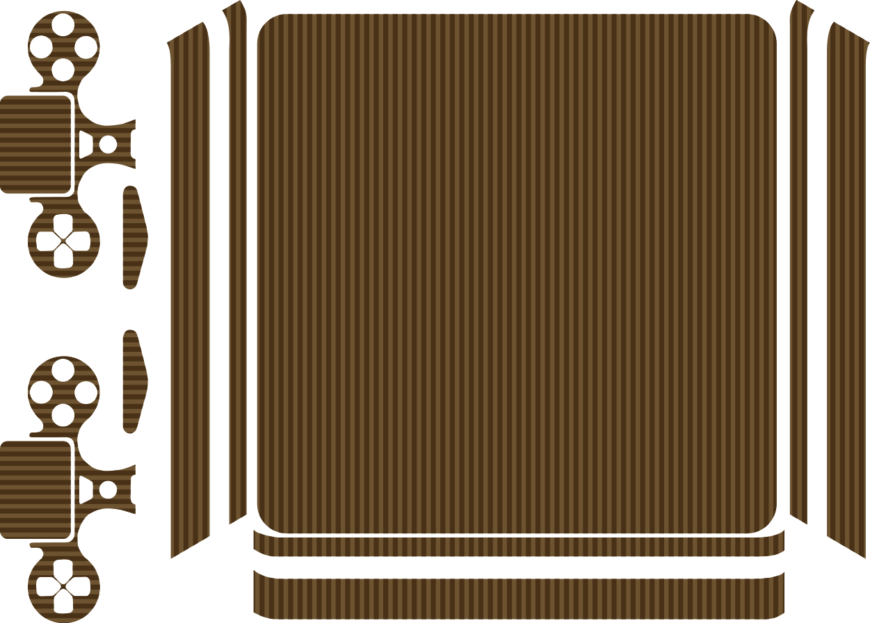 αυτοκόλλητο καφέ χρώμα με ρίγες ps4 - TenStickers