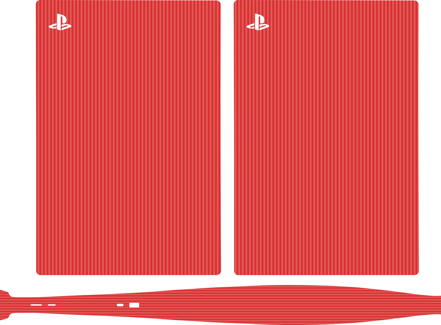 naklejki na ps5 Ciemnoróżowy kolor z paskami - TenStickers