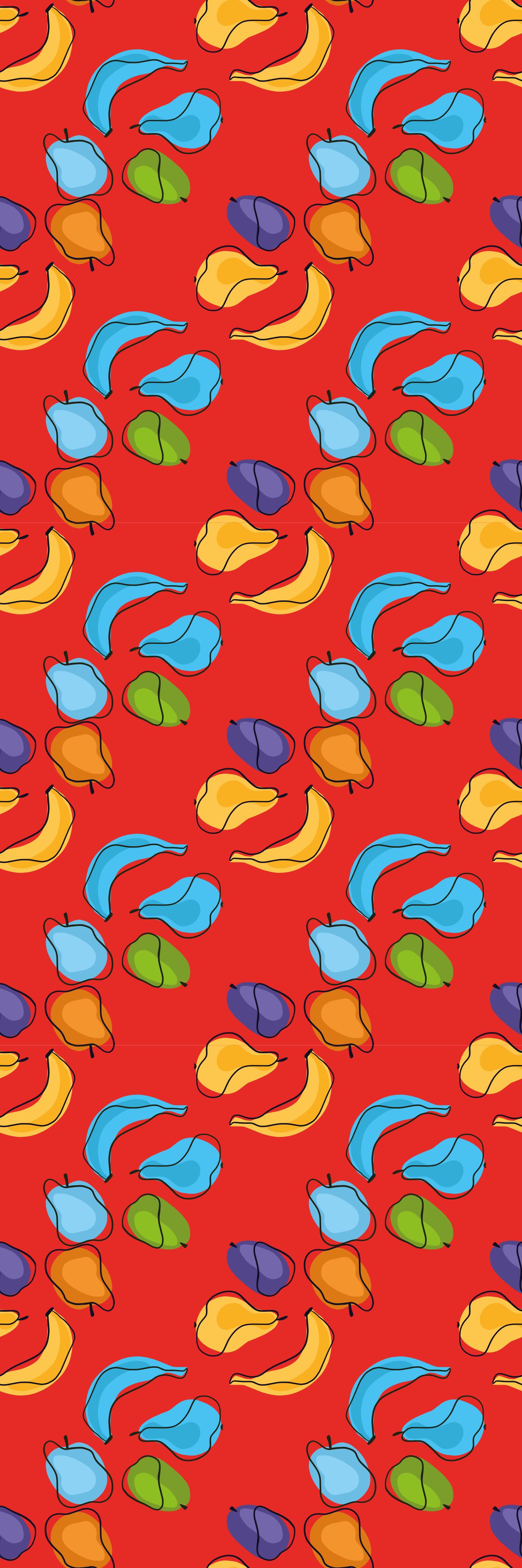 αυτοκόλλητο με πολύχρωμο doodle ψυγείο - TenStickers