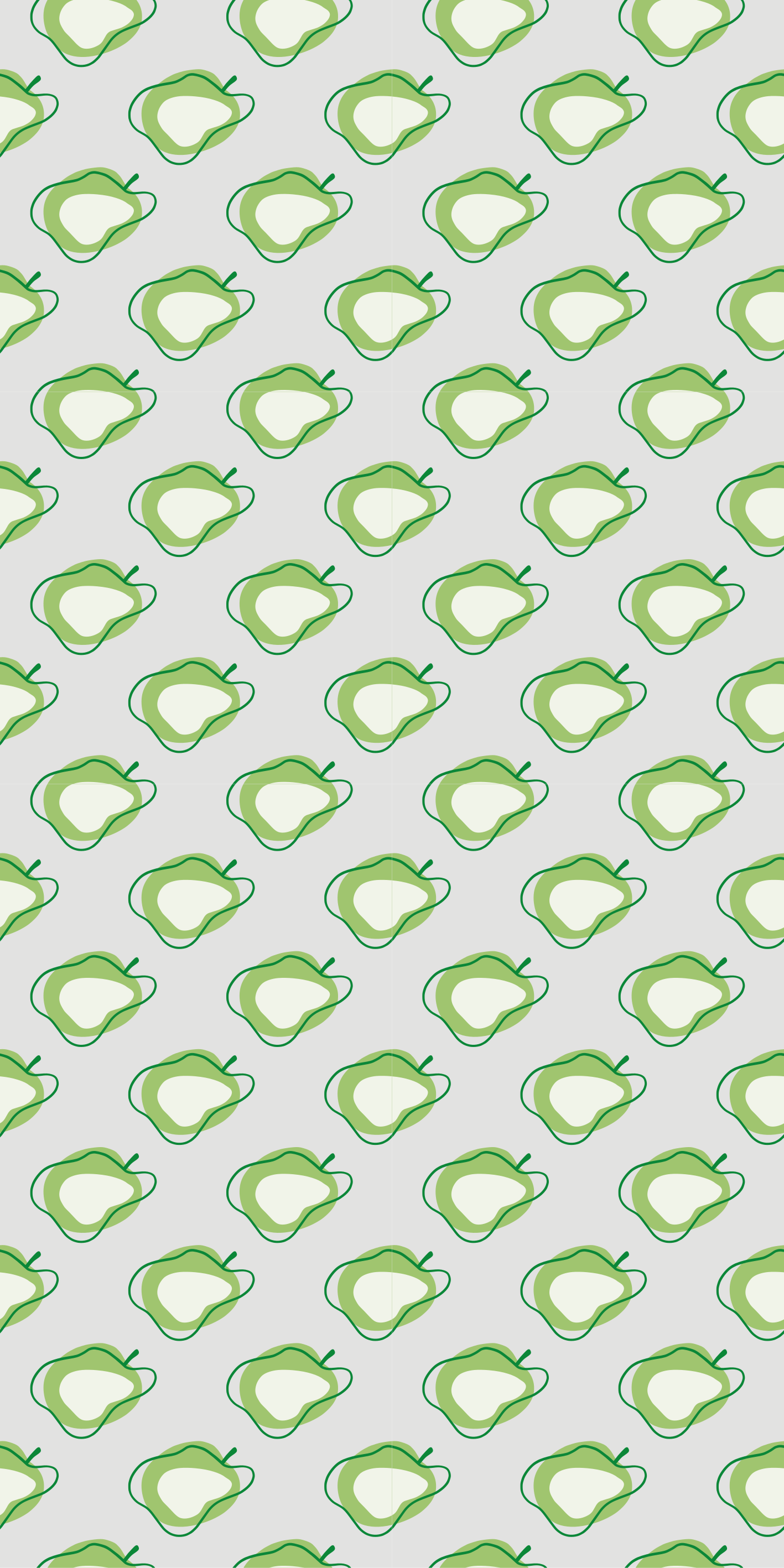 Grønne moderne epler doodle mønster klistremerke møbler - Tenstickers