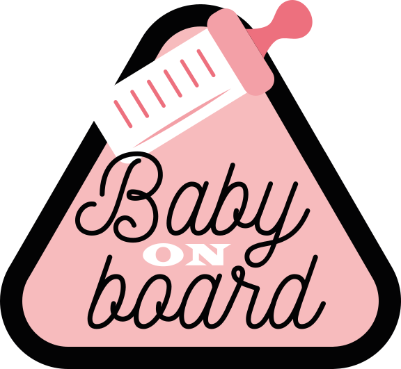 Raffinaderij efficiëntie Gemaakt van Baby aan boord sticker Verkeersborden baby meisje - TenStickers