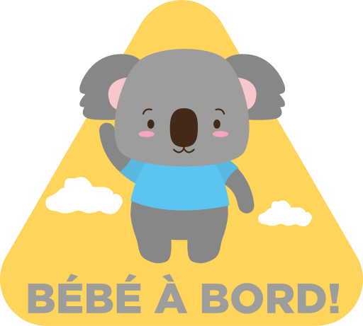 Sticker Bébé à Bord Conception mignonne de koala - TenStickers