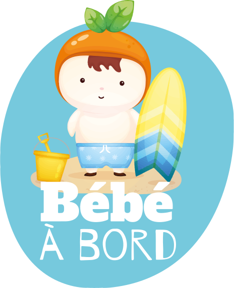 Sticker Bebe A Bord Planche De Surf Bebe A Bord Tenstickers