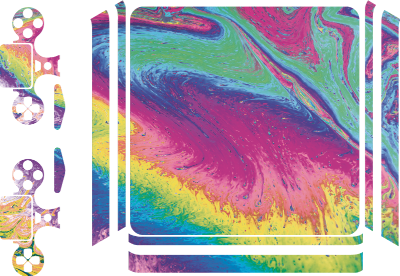 Vinilo PS4 Arcoiris de mármol - TenVinilo