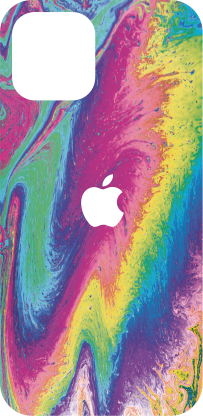 Marble rainbow iPhone vinyl sticker - TenStickers