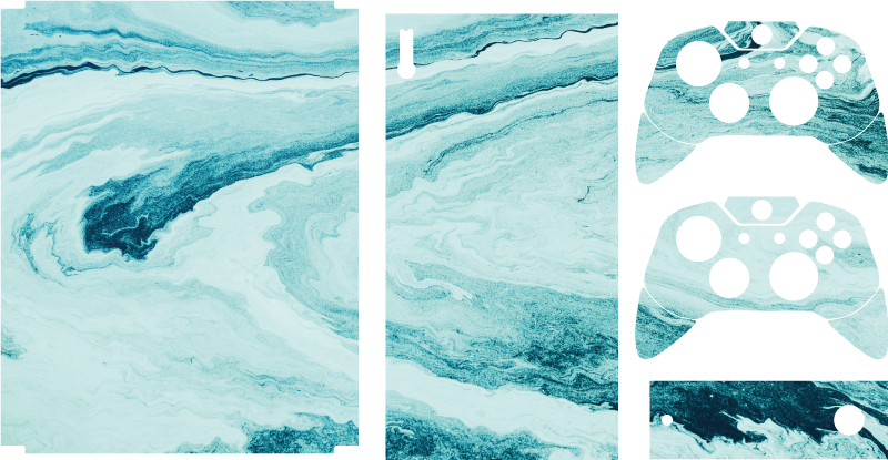 Kék márvány xbox vinyl bőr hullámai - TenStickers