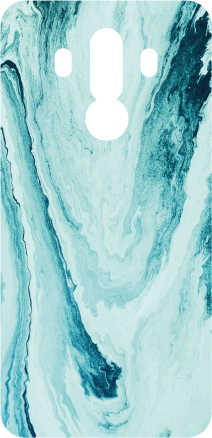 Vlny z modrého mramoru vinylový obtisk huawei - TenStickers