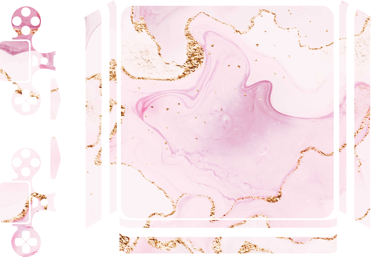 PS4 Aufkleber Roségoldener marmor - TenStickers