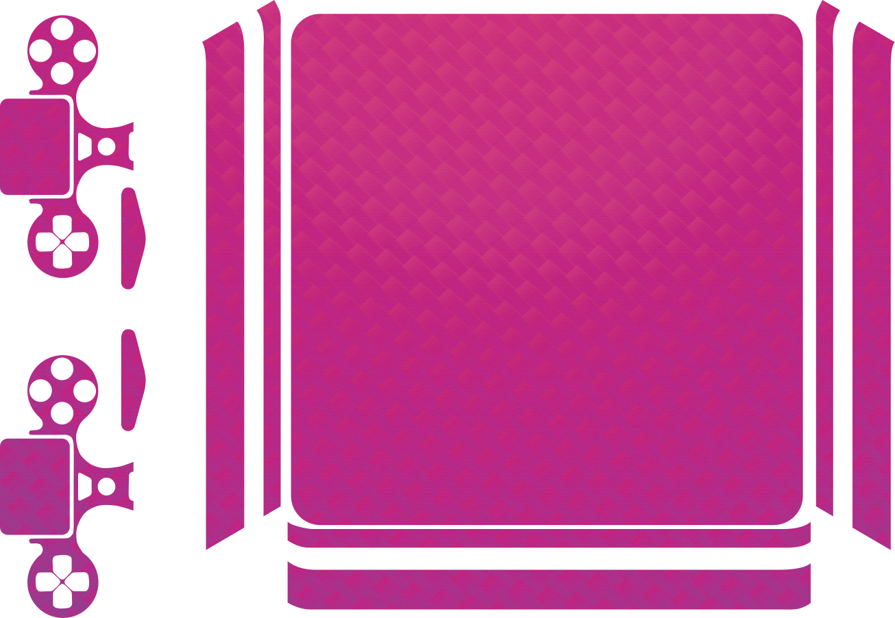 Ružová karbónová vinylová nálepka ps4 - Tenstickers