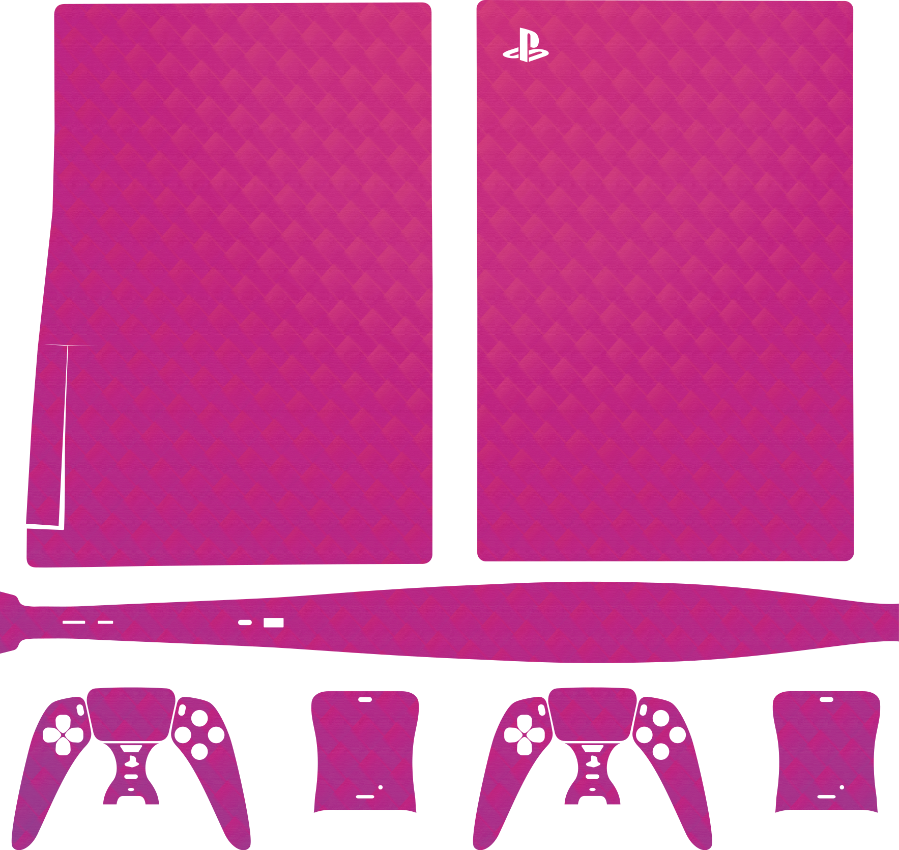 PS5 Aufkleber Rosa kohlenstoff - TenStickers