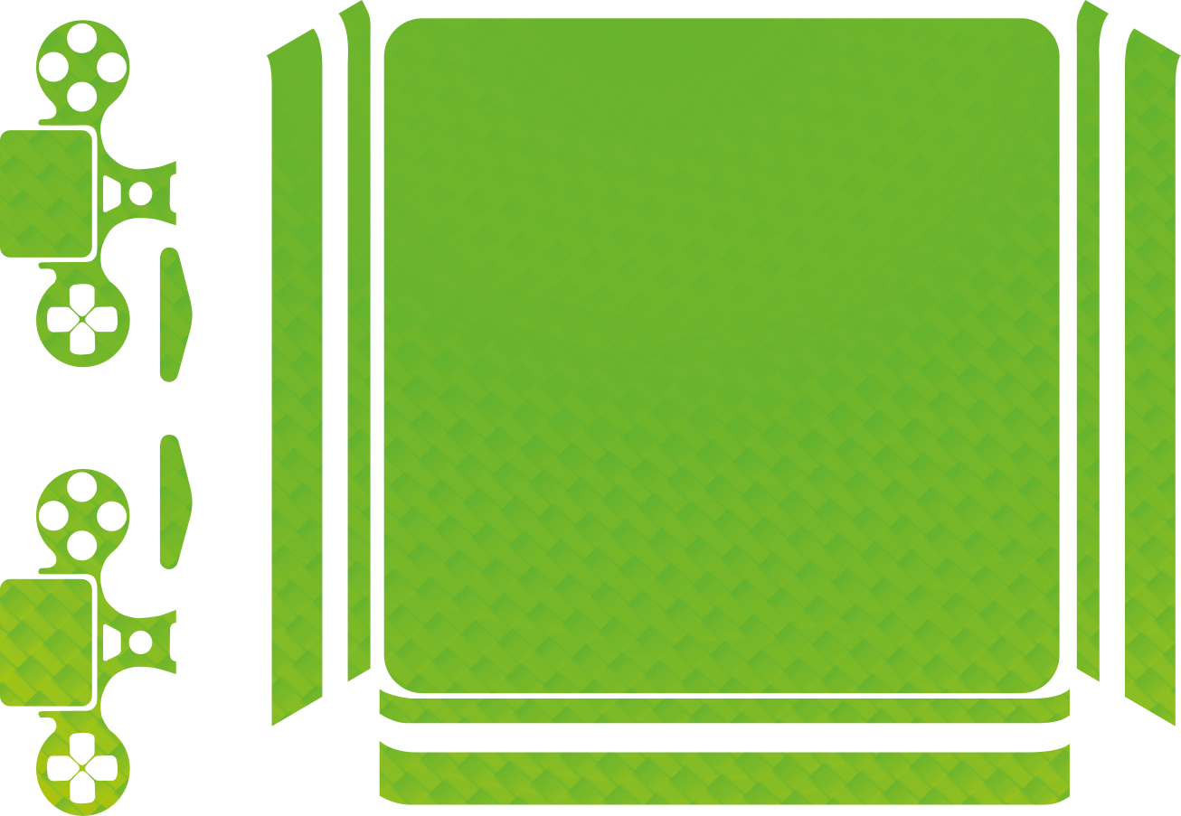 Vinylová Nálepky so zeleným uhlíkom ps4 - Tenstickers