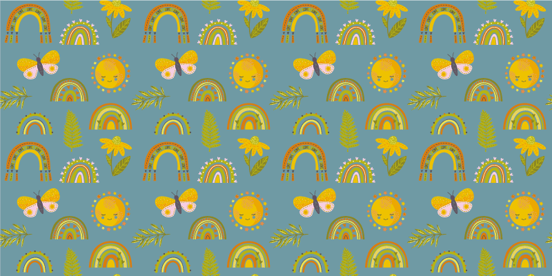 Pattern with sloppy thick furniture sticker - TenStickers