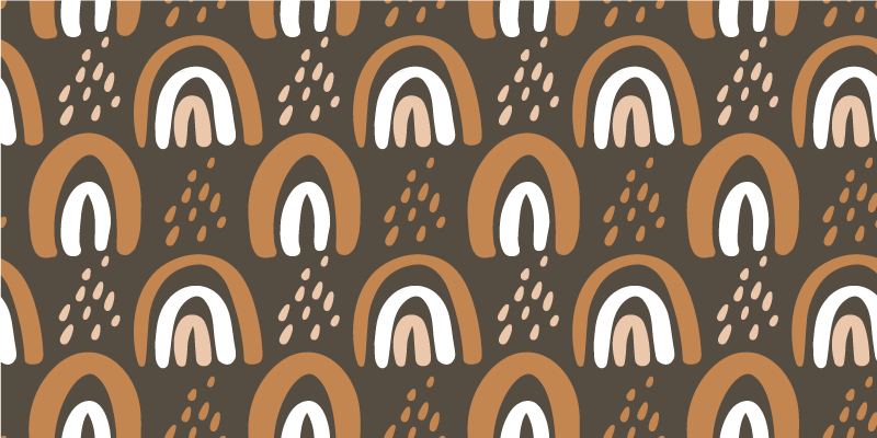 Regnbue mønster med dråper og regn klistremerke møbler - Tenstickers