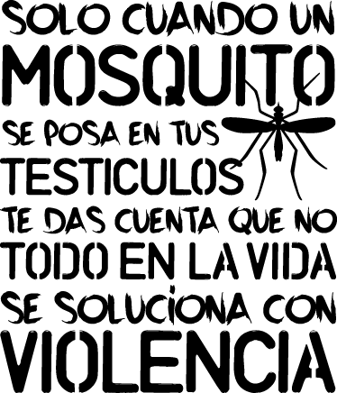 Vinilo decorativo mosquito testículos - TenVinilo