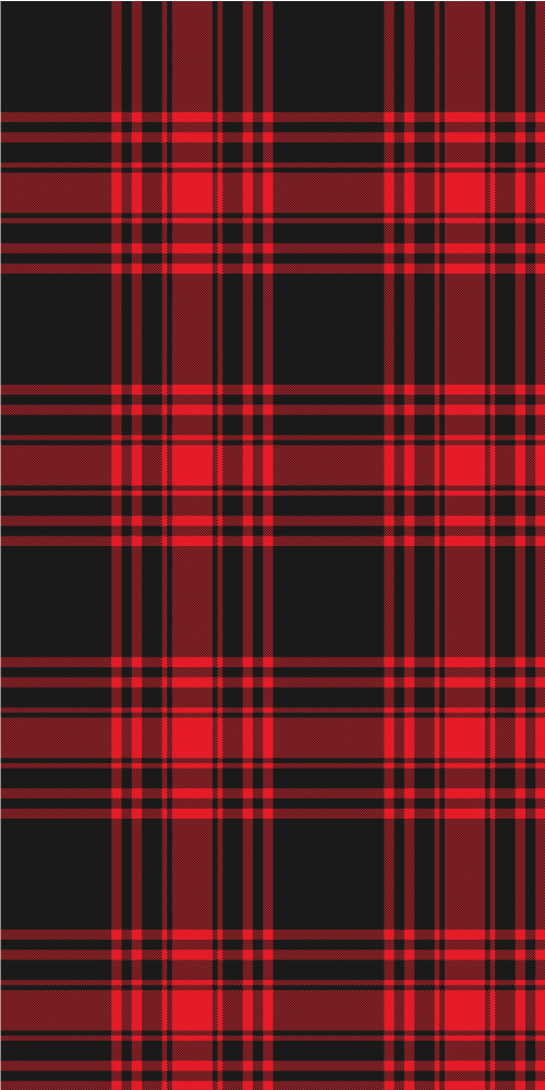 Menzies tartan black red pattern fridge decal - TenStickers