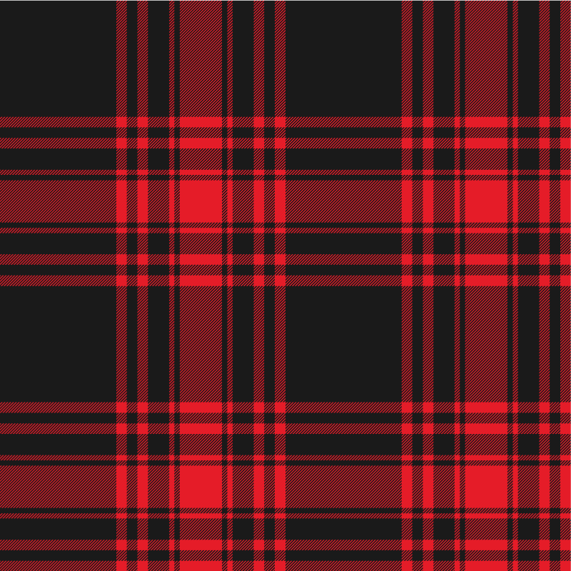 Menzies tartan black red check Huawei decal - TenStickers