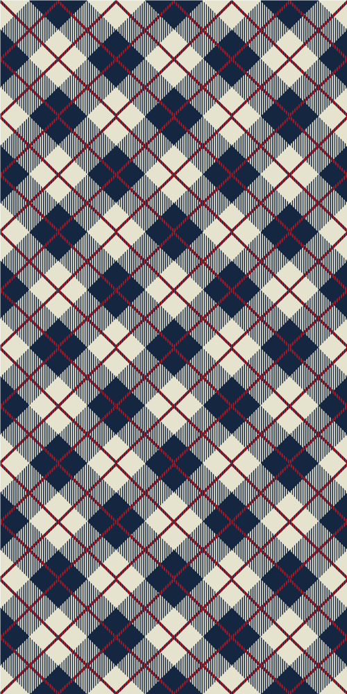 Classic scotland check pattern fridge decal - TenStickers