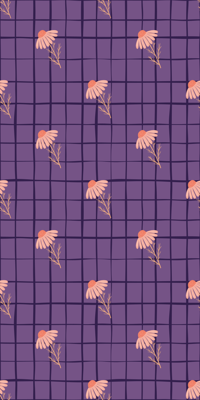 Papatyalar buzdolabı çıkartması ile kontrol edilen desen - TenStickers