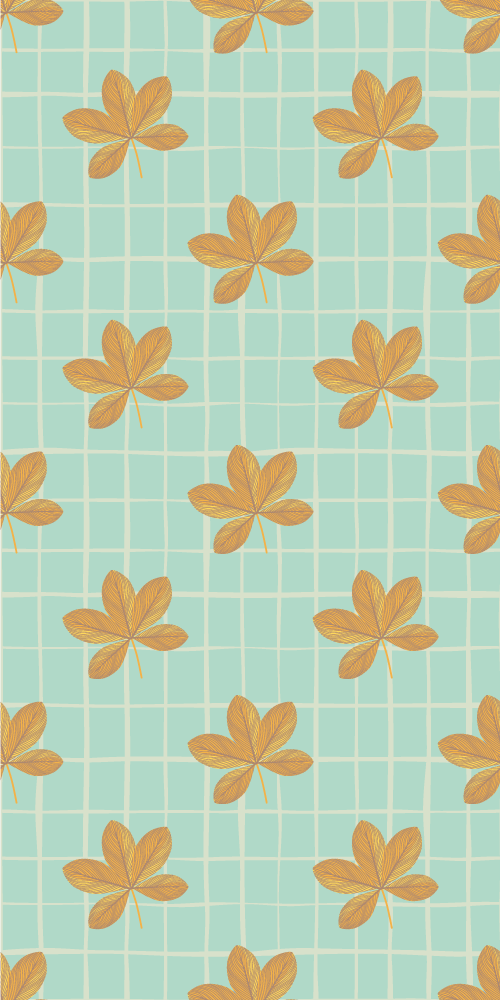 Kontrolleret mønster med blomster køleskab klistermærke - TenStickers