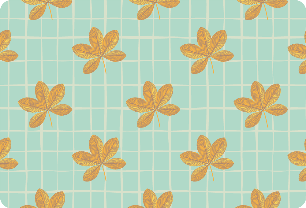 带花笔记本电脑贴花的格子图案 - TenStickers