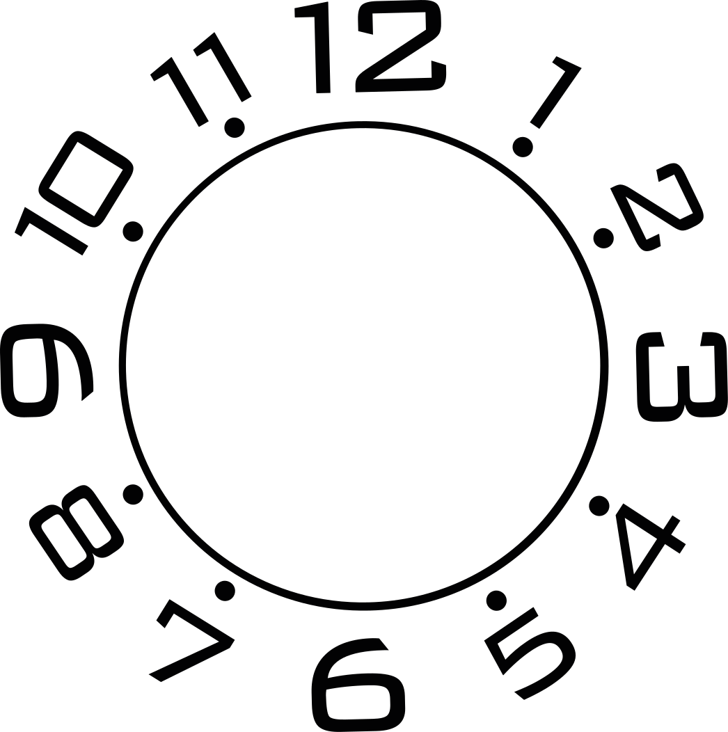 Neverjetna nalepka za uro s številkami - TenStickers