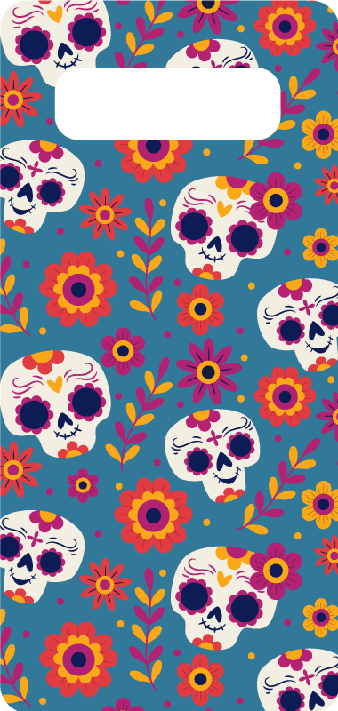 Sticker para Samsung Calaveras mexicanas de dibujos animados lind - TenVinilo