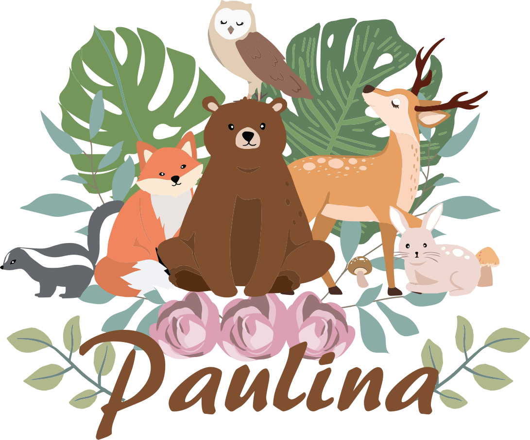 Girly woodland animals custom wild animal decal - TenStickers