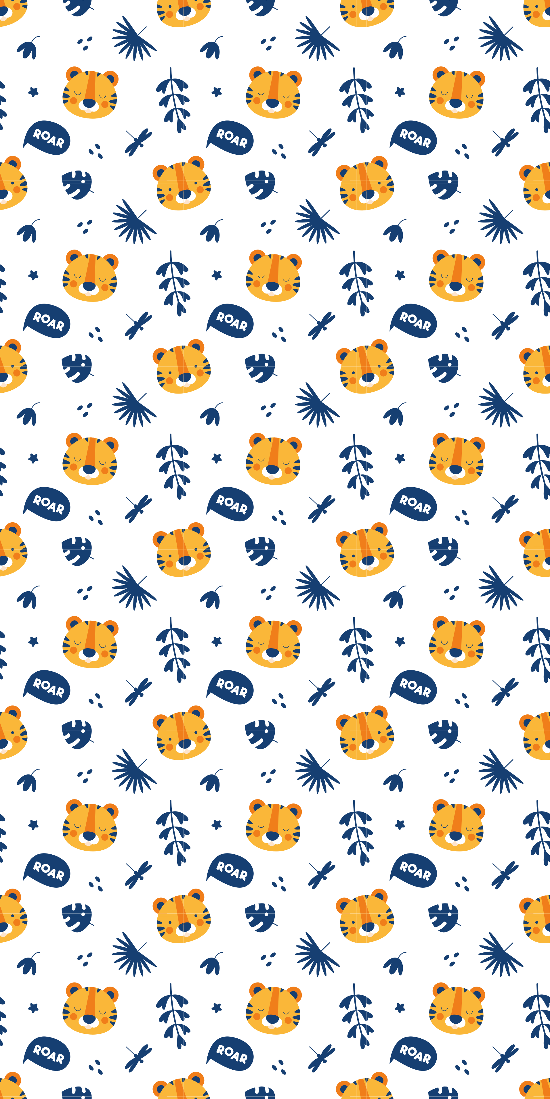 Autocolantes para móveis Padrão de cabeça de filhote de tigre e l - TenStickers