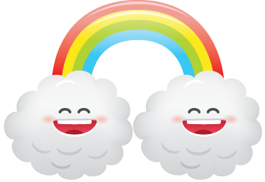 Vinilo infantil arco iris manga - TenVinilo