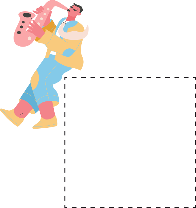 αυτοκόλλητο με πολύχρωμο σαξοφωνιστή - TenStickers