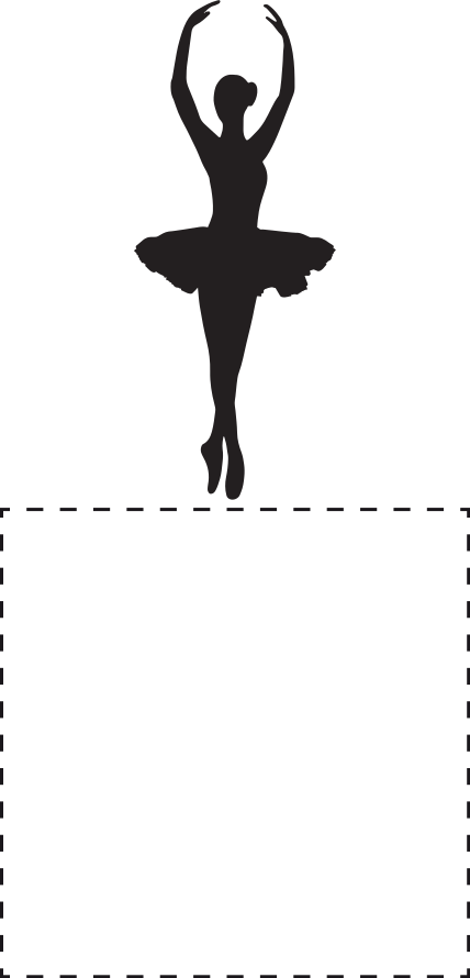 Adesivo interruttore sagoma di ballerina - TenStickers