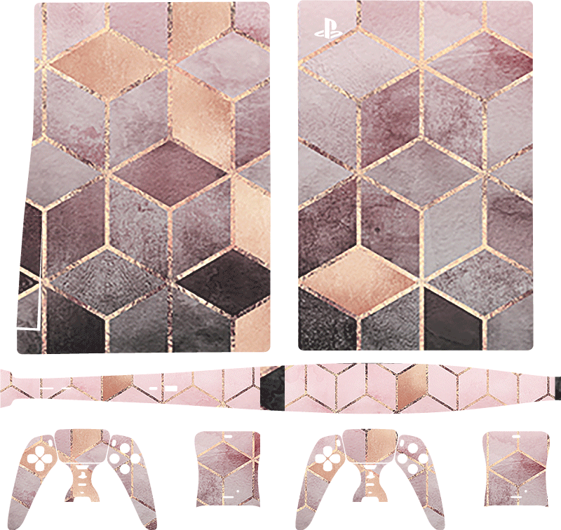 Geometrinis korio raštas PS5 lipdukas - „Tenstickers“