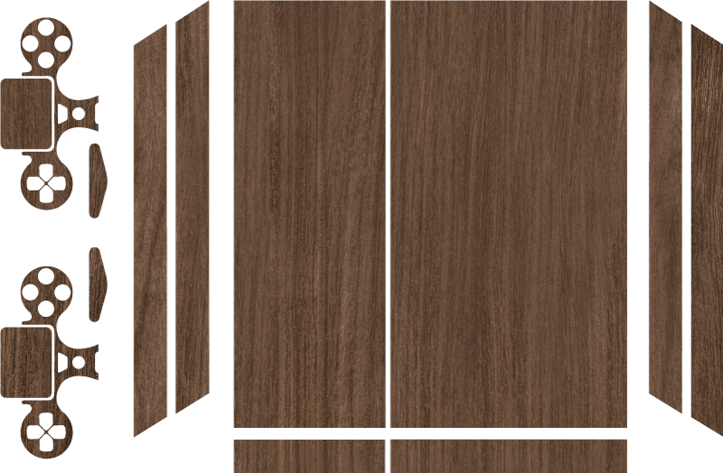 Dark wood texture PS4 sticker - TenStickers
