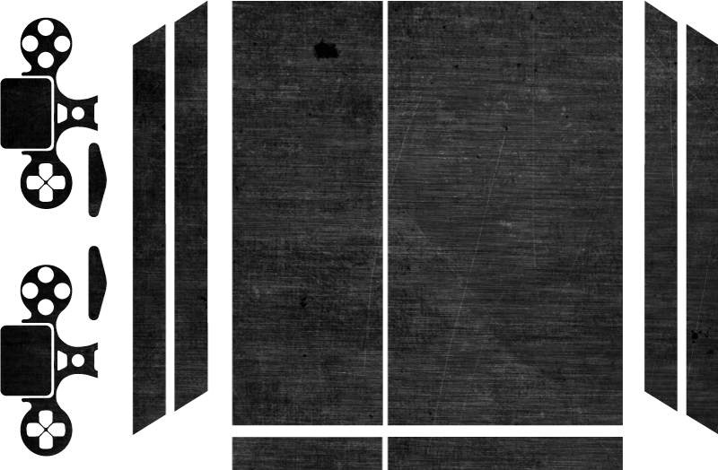 PS4 Aufkleber Dunkelgrau gebürstetes metall - TenStickers