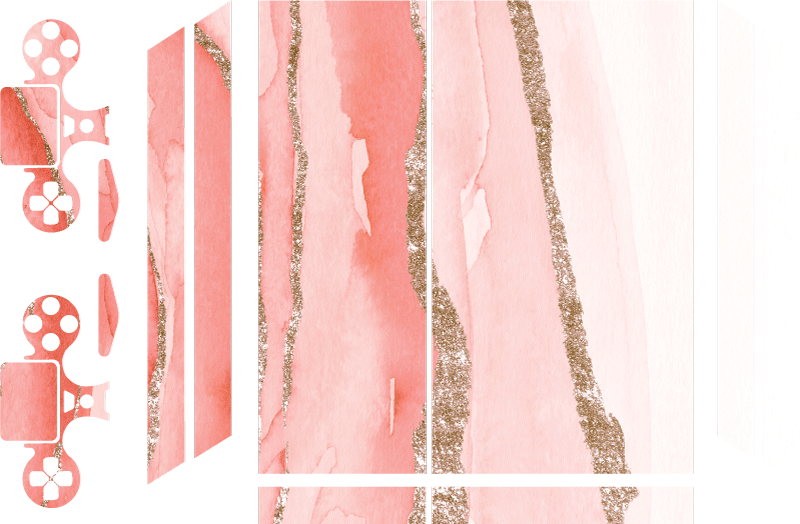 ροζ glitter μάρμαρο xbox δέρμα - TenStickers