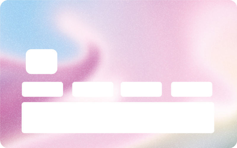 Gradient grainy water texture credit card sticker - TenStickers