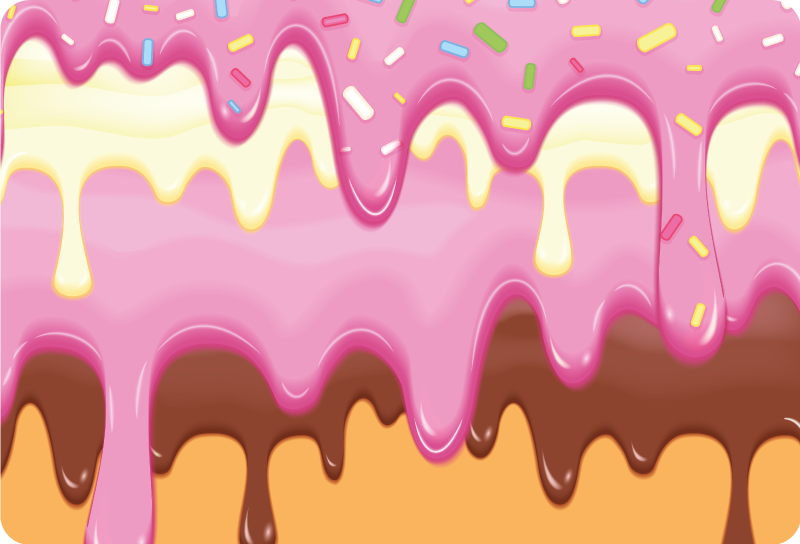 Vinilo para portátiles Glaseado de goteo de donut colorido - TenVinilo