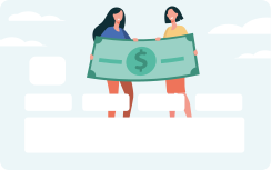 αυτοκόλλητο με κορίτσια με τεράστια πιστωτική κάρτα σε δολάρια - TenStickers