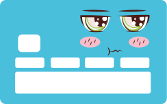 Hauska muotoilu sarjakuva silmät Luottokorttitarra - Tenstickers