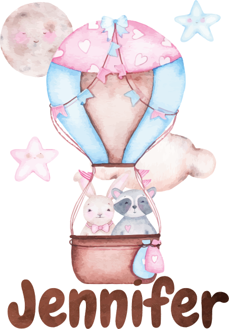 Raton și iepuraș pe o etichetă cu pedală de balon - TenStickers