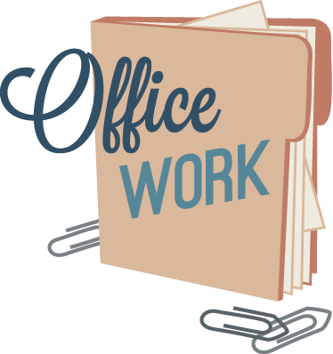 Office Work Icon Sticker - TenStickers