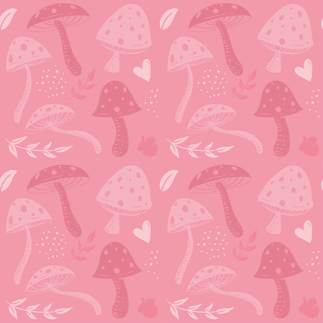 Ružové farby huba vzor nábytok obtlačok - Tenstickers