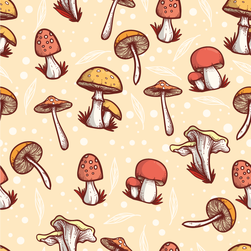 Sticker champignon japonais - TenStickers